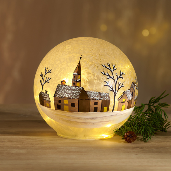 LED-Kugel ""Winterdorf"" Ø 15 cm