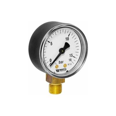 Rf Manometer 0-16 bar Ø50mm Anschluss unten 1/4'' ag 0312116 - Watts Image