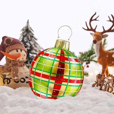 60 cm riesige aufblasbare Weihnachtskugeln – Outdoor-Dekoration – große Weihnachtskugeln für Image