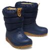 Winterboots CROCS "CLASSIC NEO PUFF BOOT K", Kinder, Gr. 33, blau (navy), Croslite, Nylon, sportlich, Schuhe, Snowboots, Winterstiefel zum Schlupfen