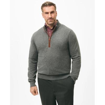 Brooks Brothers Men's Big & Tall 3-Ply Cashmere Half-Zip Sweater | Grey | Size 4X