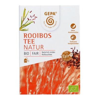 Gepa BIO Rooibostee Natur 20 Stück Tassenportion Aromakuvert mehrfarbig