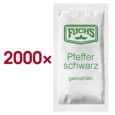 FUCHS Fuchs Pfeffer schwarz gemahlen 2000 Portionen Mini-Sachets schwarz Image