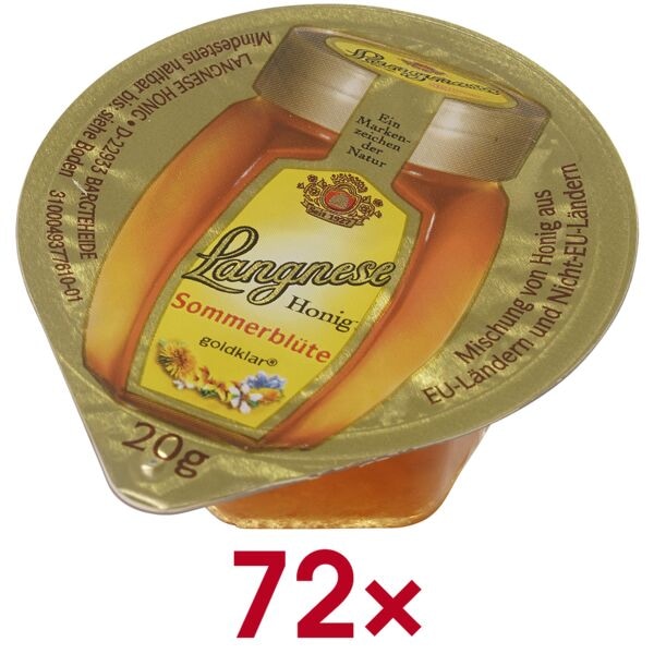Langnese 72er-Pack Honig »Sommerblütenhonig goldklar« 20 g gelb Image