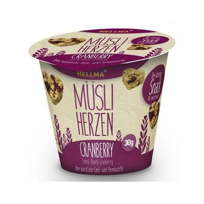 30er-Pack Müsli-Herzen »Cranberry« 30 g rot, Hellma