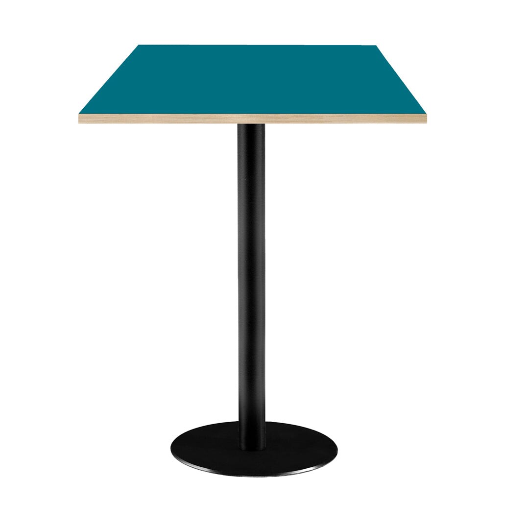 Restootab Stehtisch Rome 60x60cm - Modell Blau Prusse mit Holzimitatkanten Image