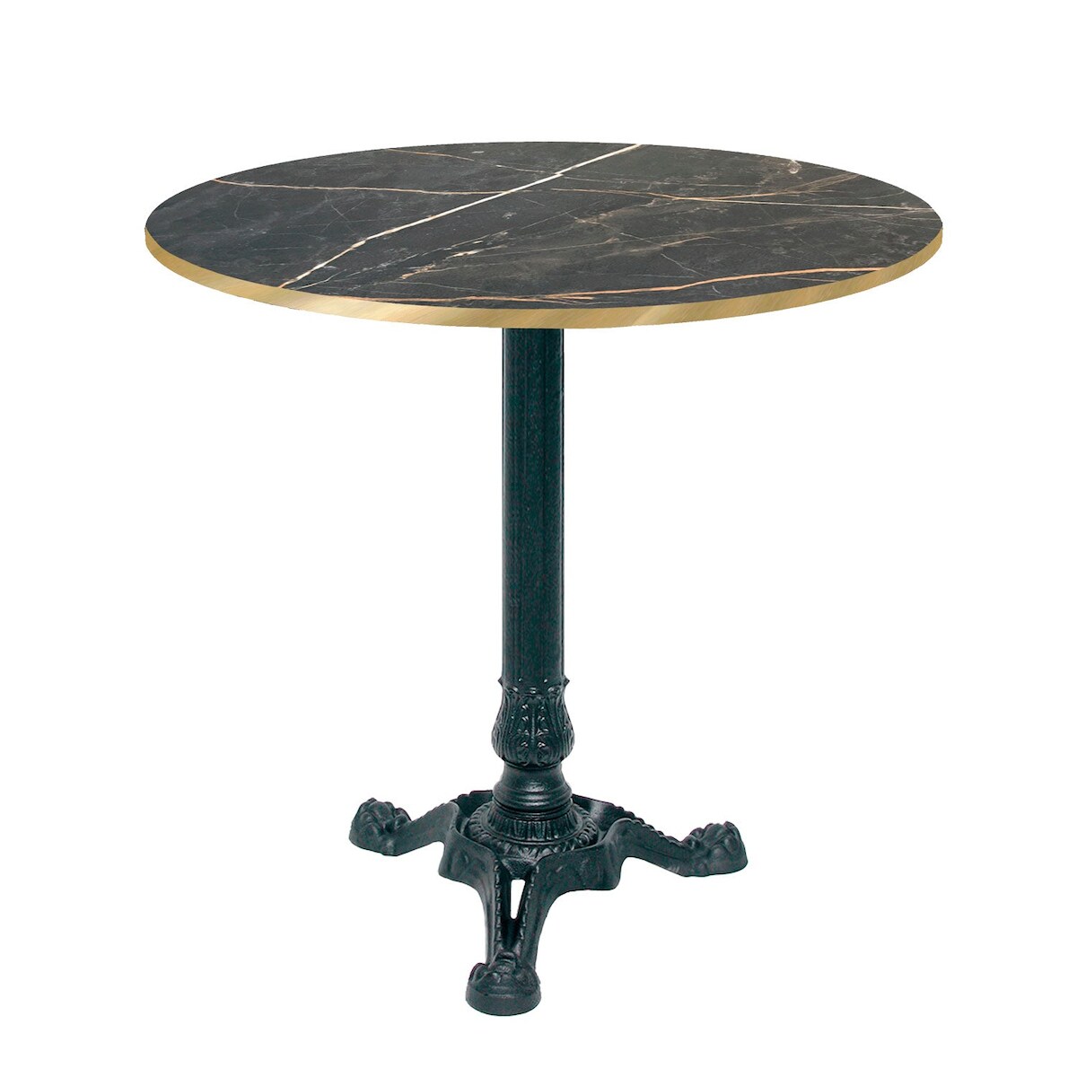 Restootab Tisch Bistrot Ø70cm - Modell Marmor Samas mit messingfarbenen Kanten Image