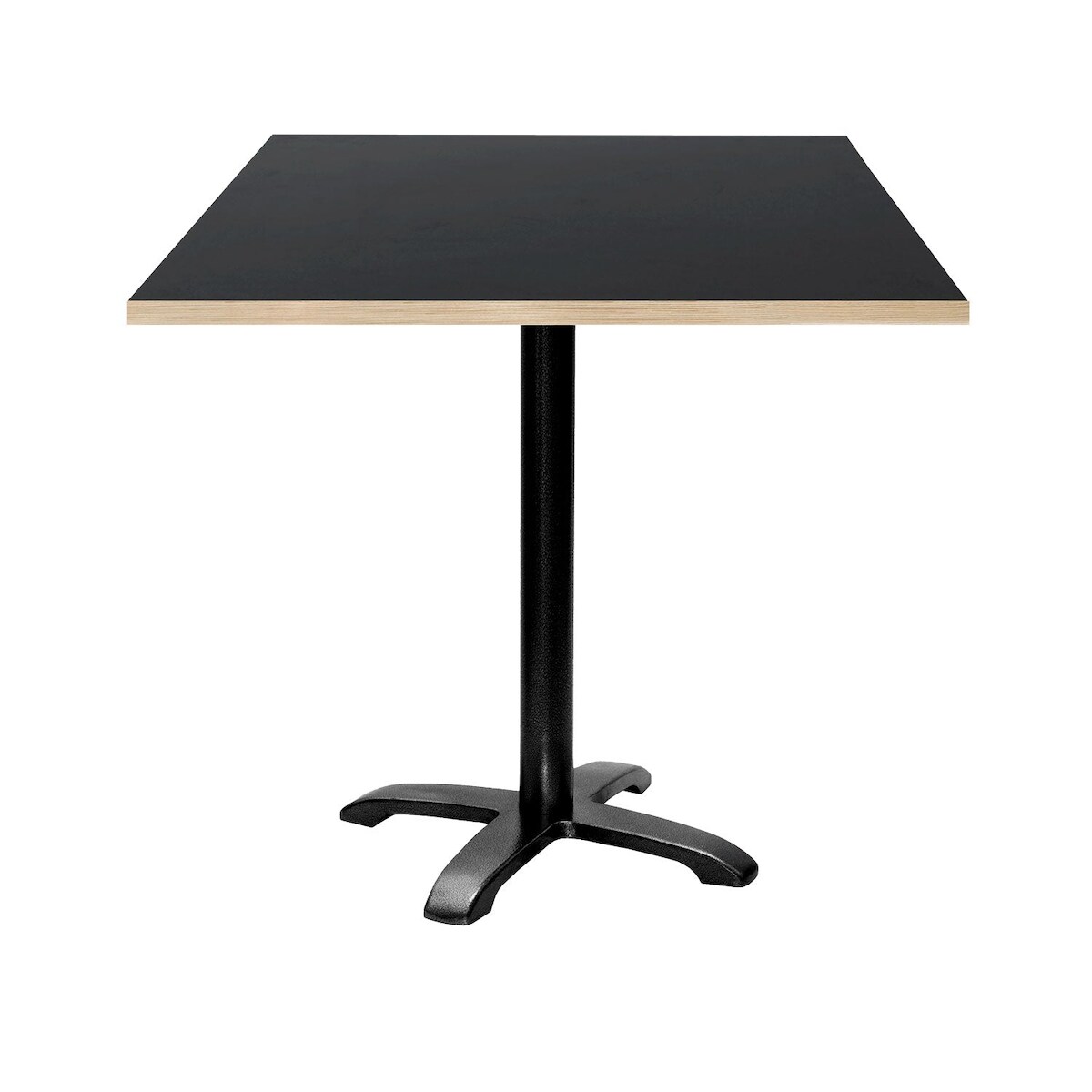 Restootab Tisch Bazila 70x70cm - Modell Schwarz mit Holzimitatkanten Image