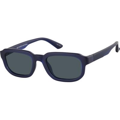 Zenni Men's Rectangle Rx Sunglasses Blue Bio-Based Full Rim Frame