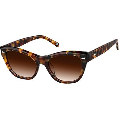 Zenni Women's Vintage Cat-Eye Rx Sunglasses Tortoiseshell Plastic Full Rim Frame