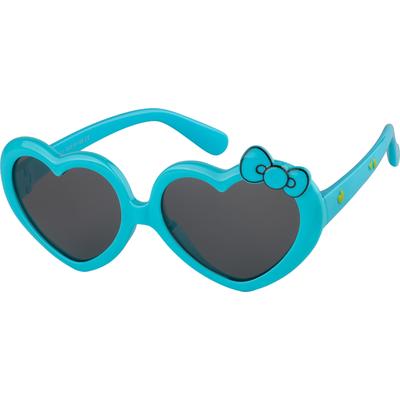 Zenni Girls Round Sunglasses Blue Plastic Full Rim Frame