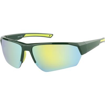 Zenni Round Sunglasses Green Plastic Frame