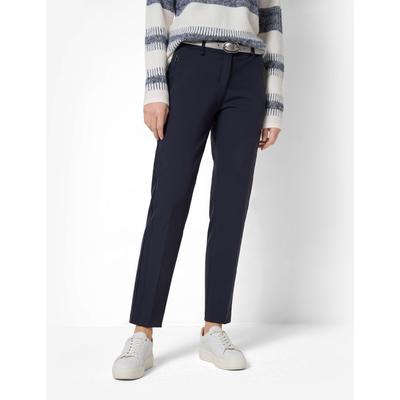 Caprihose BRAX "Style MARON S", Damen, Gr. 46L (92), Langgrößen, blau (navy), 88% Polyamid, 12% Elasthan, Hosen Image