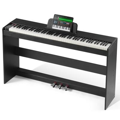 Weighted Digital Piano, Fully Weighted Keys, Dual Keyboard & Speakers Simple Cabinet Bracket Support Bluetooth/USB/MIDI