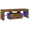 vidaXL TV-Schrank mit LED-Leuchten Räuchereiche 120x35x40 cm