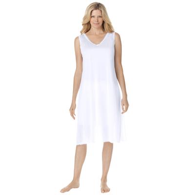 Plus Size Women's Lace-Trim Slip by Comfort Choice in White (Size 38/40) Full Slip