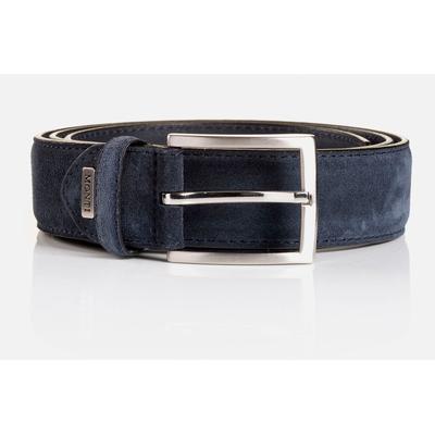 Ledergürtel MONTI, Damen, Gr. 95, blau (marineblau), Obermaterial: 100% Rindveloursleder, Gürtel, 3,5 cm breit, Business-Casual, Veloursleder, kürzbar Image