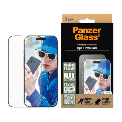 PANZERGLASS Displayschutzglas "Aluminum Frame Screen Protection", transparent, B:11,00cm H:1,30cm T:19,50mm, Displayfolien, Displayschutzfolie, Schutzfolie, Bildschirmschutz, kratz- & stoßfest