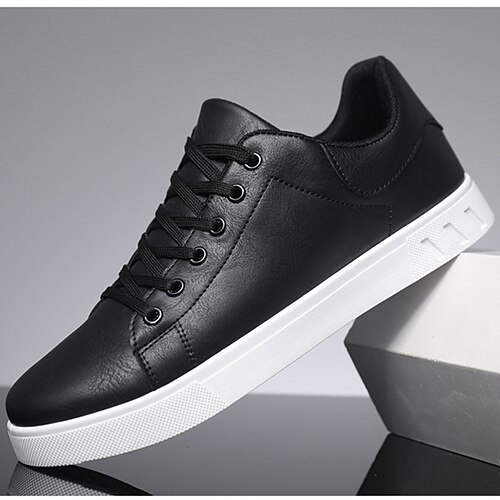 Braune Casual-Sneakers für Herren zum Schnüren - minimalistisches Design mit weißer Sohle, Komfort für jeden Tag Image