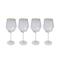 Lot de 4 - Verre à vin en verre bord doré