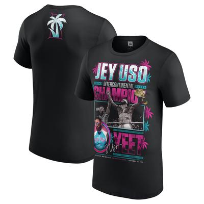 WWE Jey Uso Intercontinental Champion Yeet T-Shirt – Schwarz – Herren Image