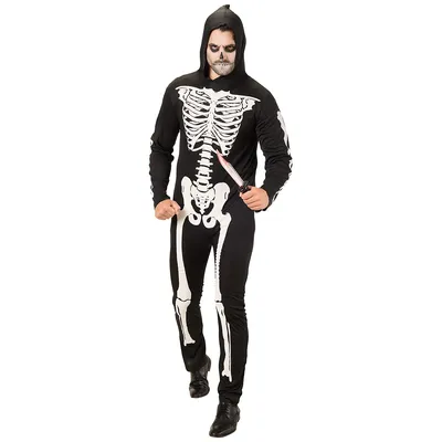 Overall Skelett für Herren, schwarz/weiß Image