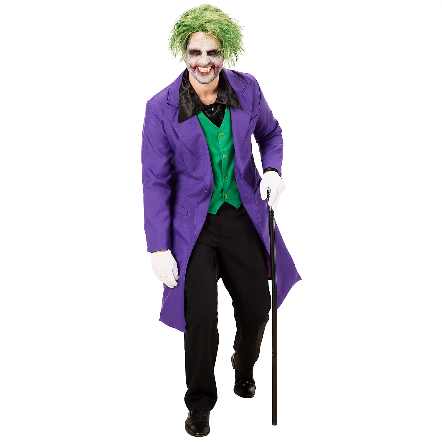 Mantel Böser Clown für Herren, lila/grün