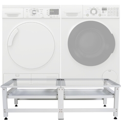 DELUKE® Waschmaschinen Untergestell doppelt DAVID für je 200kg UNIVERSAL Doppeluntergestell Waschmaschinen Unterschrank Waschmaschinen Sockel Weiß Image