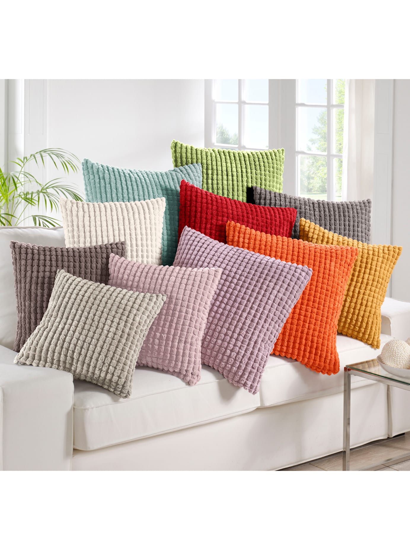 Kissenhülle Gr. 1, braun, B:40cm L:40cm, Kunstfaser, 88% Polyester, 12% Polyamid, Kissenbezüge Image