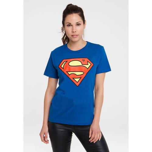 T-Shirt LOGOSHIRT ""DC - Superman Logo Clean"" Gr. 4XL, blau Damen Shirts mit coolem Superman-Print