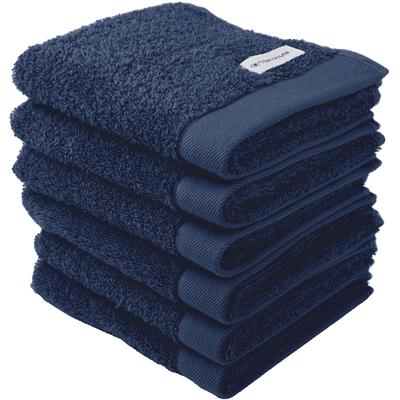 Gästehandtuch TOM TAILOR HOME "Gästehandtuch COLOR BATH", blau (schwarz navy), B:30cm L:50cm, Frottier, Frottier, Handtücher (Packung) Image