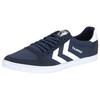 Sneaker HUMMEL "Slimmer Stadil Canvas Low", Gr. 38, blau (marine, weiß), Veloursleder, Textil, sportlich, Schuhe Retrosneaker Sneaker low Skaterschuh