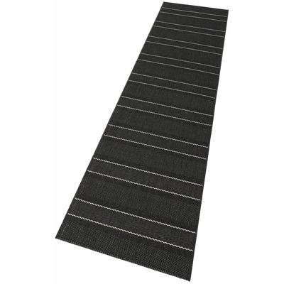 Teppich HANSE HOME "Fürth" Gr. 11, schwarz, B:80cm H:8mm L:200cm, Kunstfaser, Teppiche, In-& Outdoor, Läufer, Wetterfest, Balkon, Garten, Wohnzimmer, Modern Image