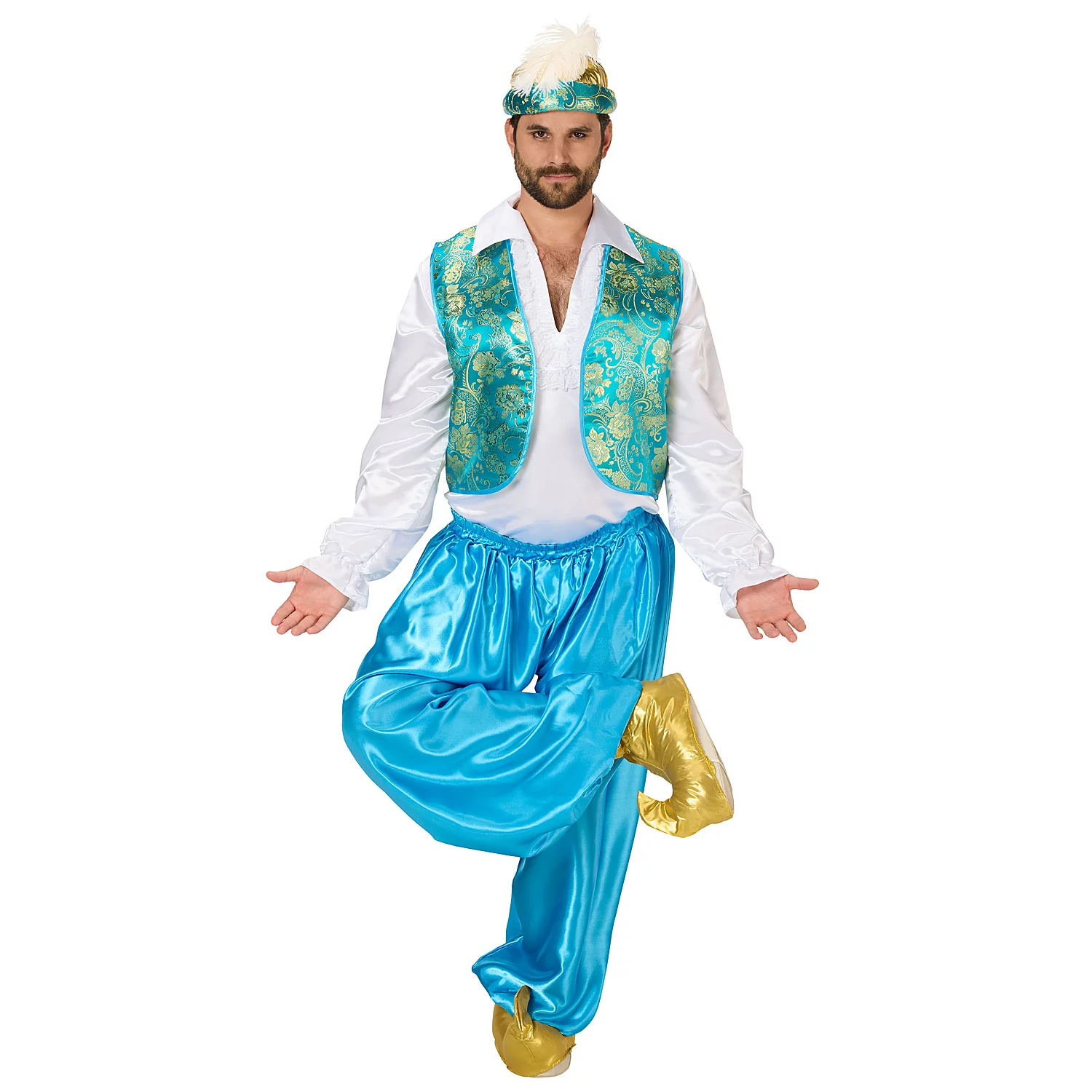 buttinette Kostüm Orient für Herren, blau/gold Image