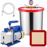 Vevor - Kit Pompe a Vide avec Chambre a Vide 22 l (5 gallons) Pompe 1 Etage 3 cfm (85 L/min) 1/4 hp