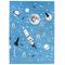 Tappeto per bambini azzurro spazio pianeti razzo 160x220cm