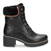 Winterstiefelette PANAMA JACK, Damen, Gr. 37, schwarz, Nappaleder, klassisch, Schuhe Schnürstiefelette Winterstiefelette, mit kuscheligem Lammfell Futter