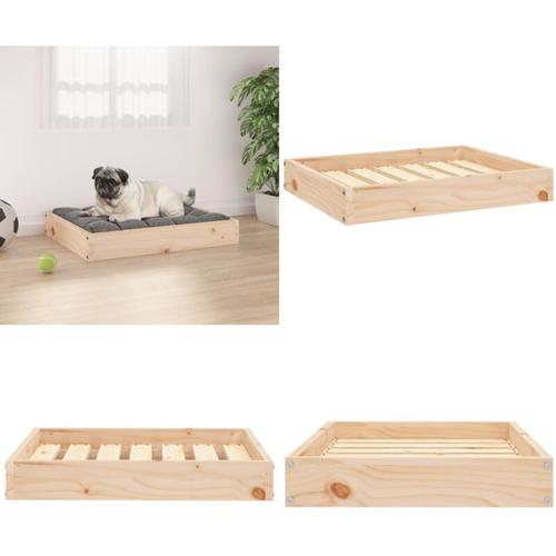 Hundebett 61,5x49x9 cm Massivholz Kiefer - Hundebett - Hundebetten - Home & Living - Braun