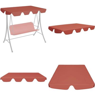 Vidaxl - Ersatzdach für Hollywoodschaukel Terracotta 188/168x145/110 cm - Dach Gartenschaukel Image