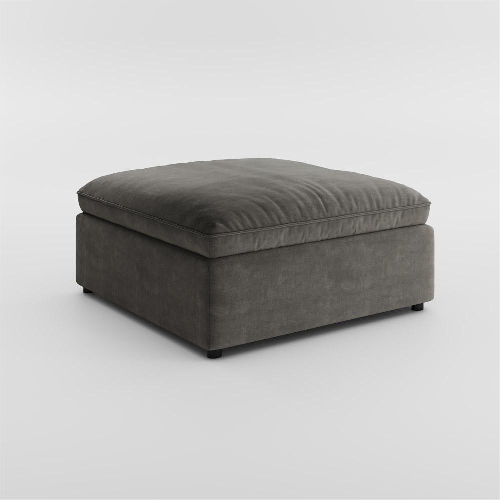 Ottoman Bench, Foot Rest Stool, Gray