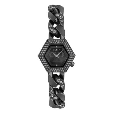 Philipp Plein The Hexagon Groumette Schwarz Damen Armbanduhr PWWBA0423