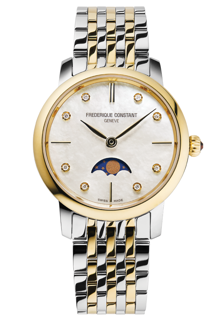 Frédérique Constant Slimline Mondphasen Damen Multicolor Uhr FC-206MPWD1S3B Image