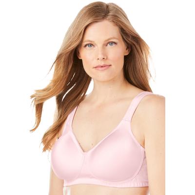 Plus Size Women's Microfiber Wireless Lightly Padded T-Shirt by Comfort Choice in Shell Pink (Size 40 DDD) Bra