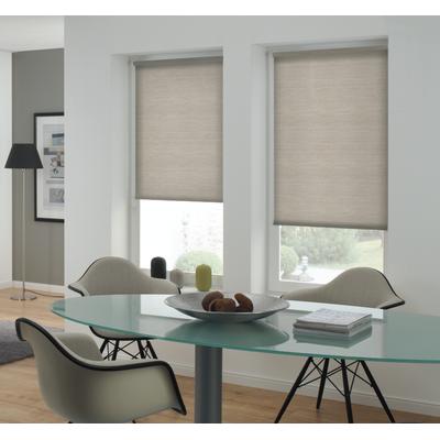 Seitenzugrollo GARDINIA "EASYFIX Rollo Natur", grau (grau, melange), B:150cm H:120cm, Polyester, Rollos, Schraubmontage möglich Image