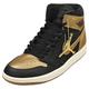 Air Jordan 1 Retro High OG Yellow Ochre (DZ5485-071, Black/Sail/Metallic Gold), Black/Sail/Metallic Gold, 10 UK