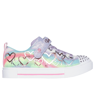 Skechers Girl's Twinkle Toes: Twinkle Sparks - Ombre Love Sneaker | Size 1.0 | Lavender | Synthetic/Textile