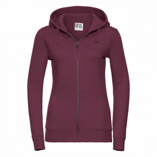 Russell Ladies Premium Authentic Zipped Hoodie (3-Lagen-Gewebe) (Burgund) Image