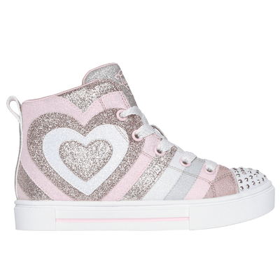 Skechers Girl's Twinkle Toes: Twinkle Sparks - Heart Pop Sneaker | Size 11.0 | Rosegold | Synthetic/Textile