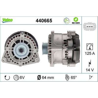 VALEO Generator REMANUFACTURED PREMIUM 14V 125A für FORD 1429689 RE2T1U10300CG 2T1U-10300-CA 440665