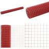 Grillage Acier avec revêtement en pvc 25x1,5 m Rouge - grillage - grillages - Home & Living - Rouge